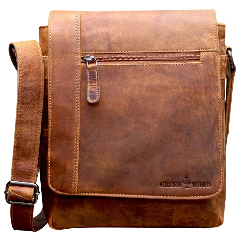 Lee Umhängetasche Herren Klein Schultertasche Damen Leder A5