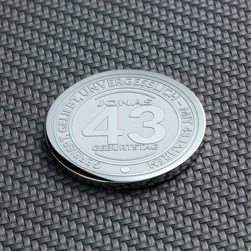 Einzigartiges Geschenk zum 43. Geburtstag: Personalisierte Geburtstagsmünze