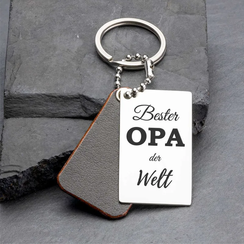 Schlüsselanhänger mit personalisierung - BESTER OPA DER WELT