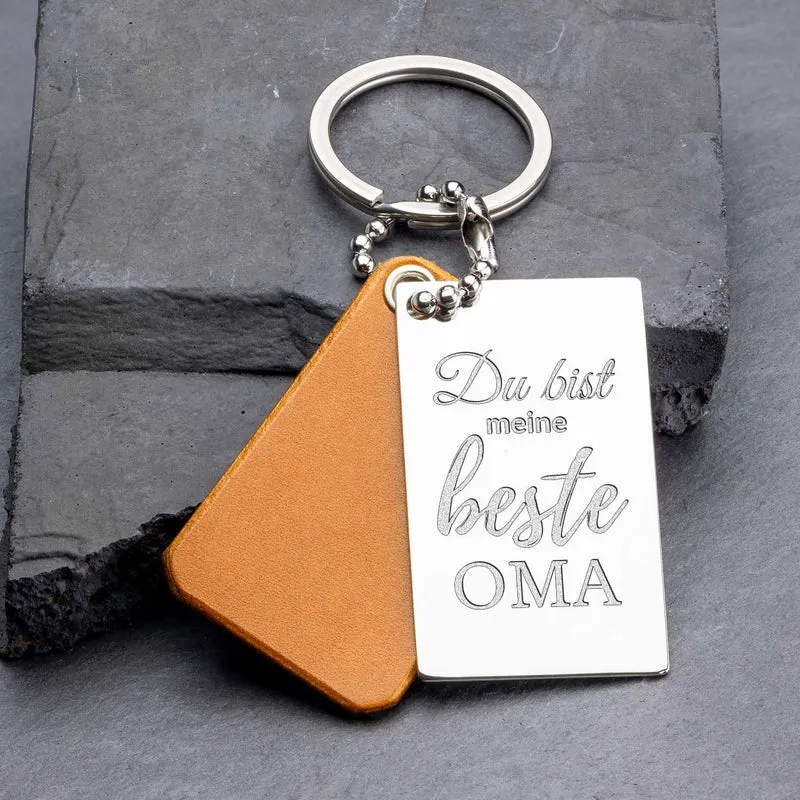 Beste Oma Schlüsselanhänger mit Gravur