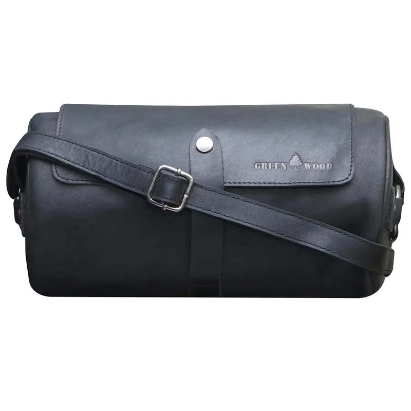 Molinero Zylindertasche Leder Umhängetasche Damen Runde Crossbody Tasche