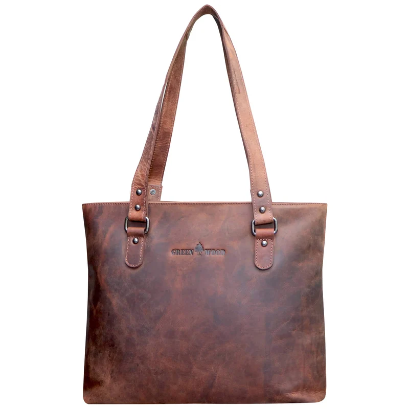 Olivia Henkeltasche Leder Shopper Tasche Tote Bag Schultertasche Damen