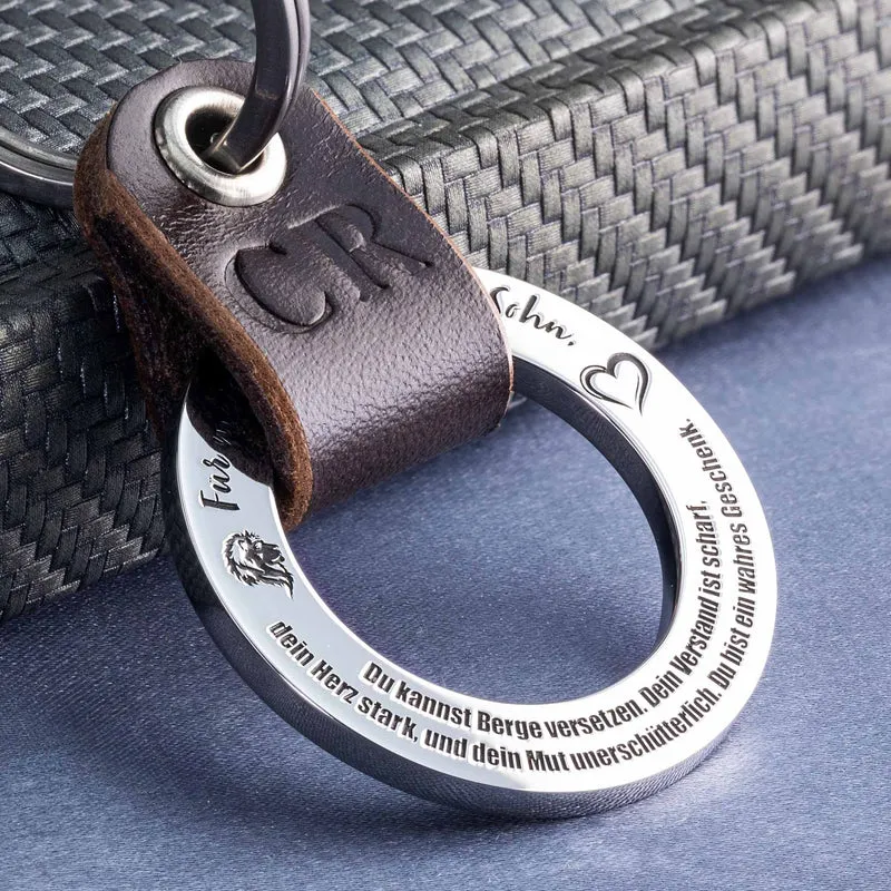Schlüsselanhänger für den Sohn – persönliches Geschenk mit Gravur