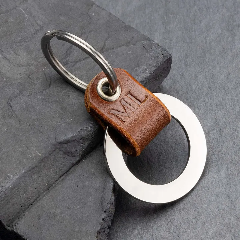 Individueller Kastanienbraun Leder Schlüsselanhänger - Das perfekte Accessoire für Ihre Schlüssel