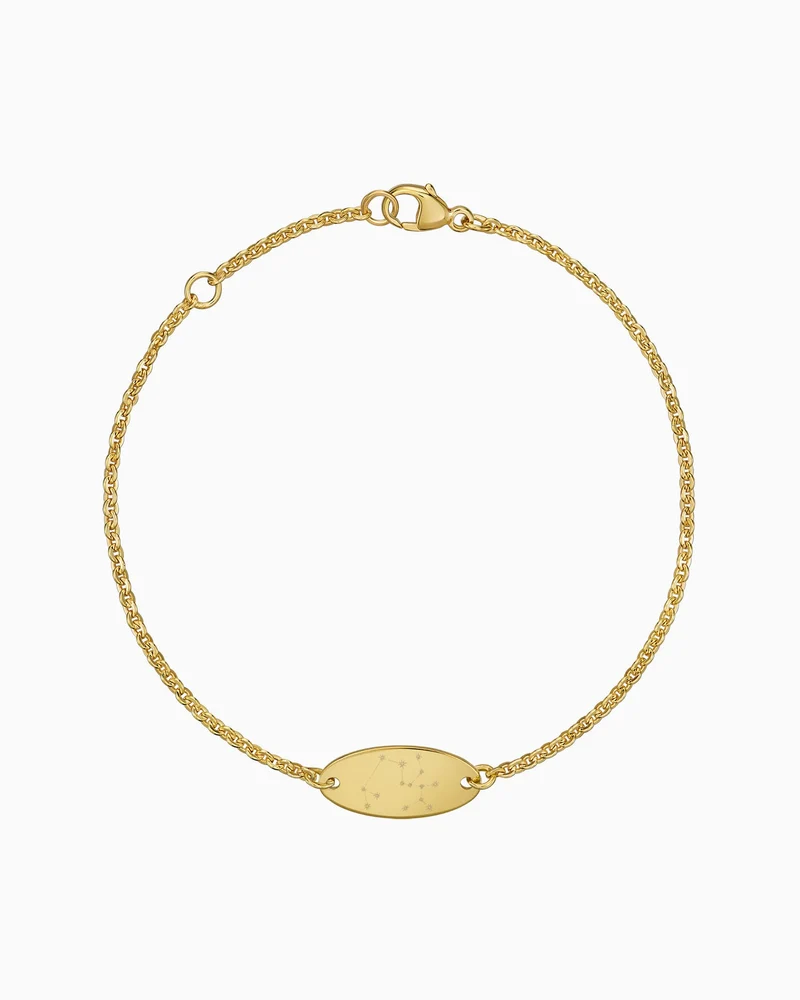 Sternzeichen Gravurarmband Gravurplatte Oval