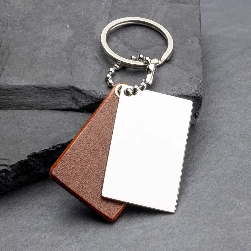 Personalisierter kastanienbraunes leder Schlüsselanhänger von seQua