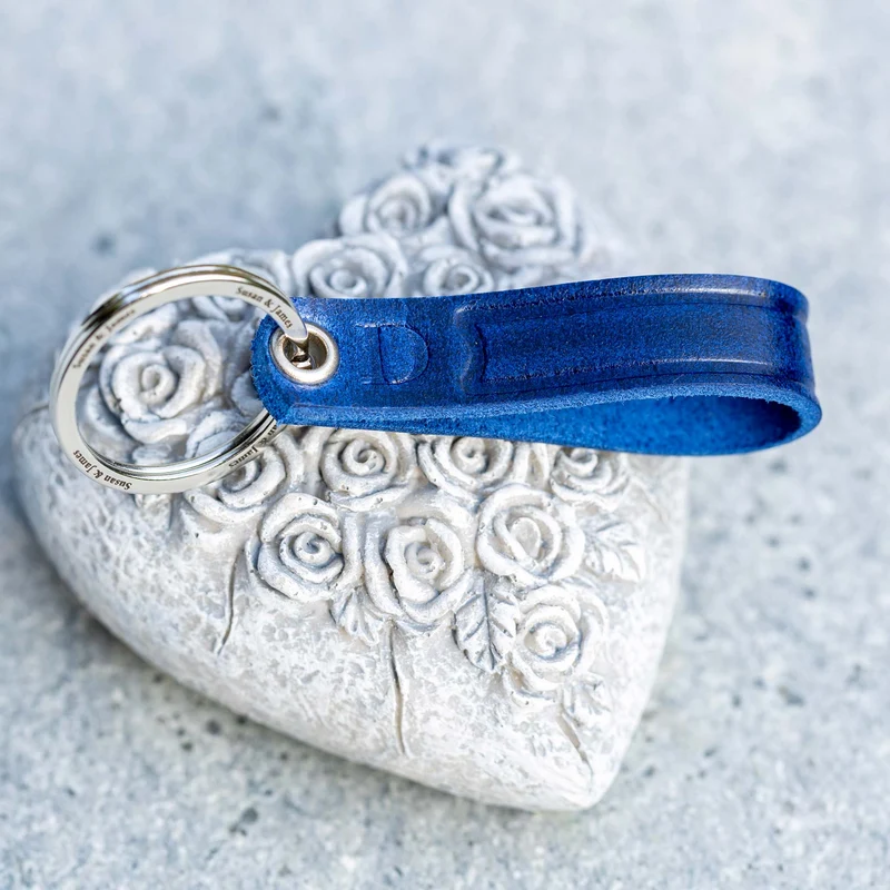 Coole Schlüsselanhänger für Frauen - Blau Leder schlüsselanhänger für Damen von seQua