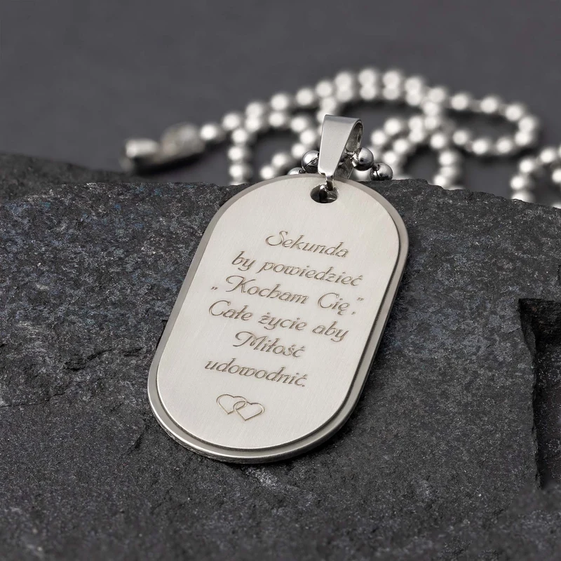Titan und Silber Dog Tag - Das ultimative personalisierte Anhänger-Geschenk