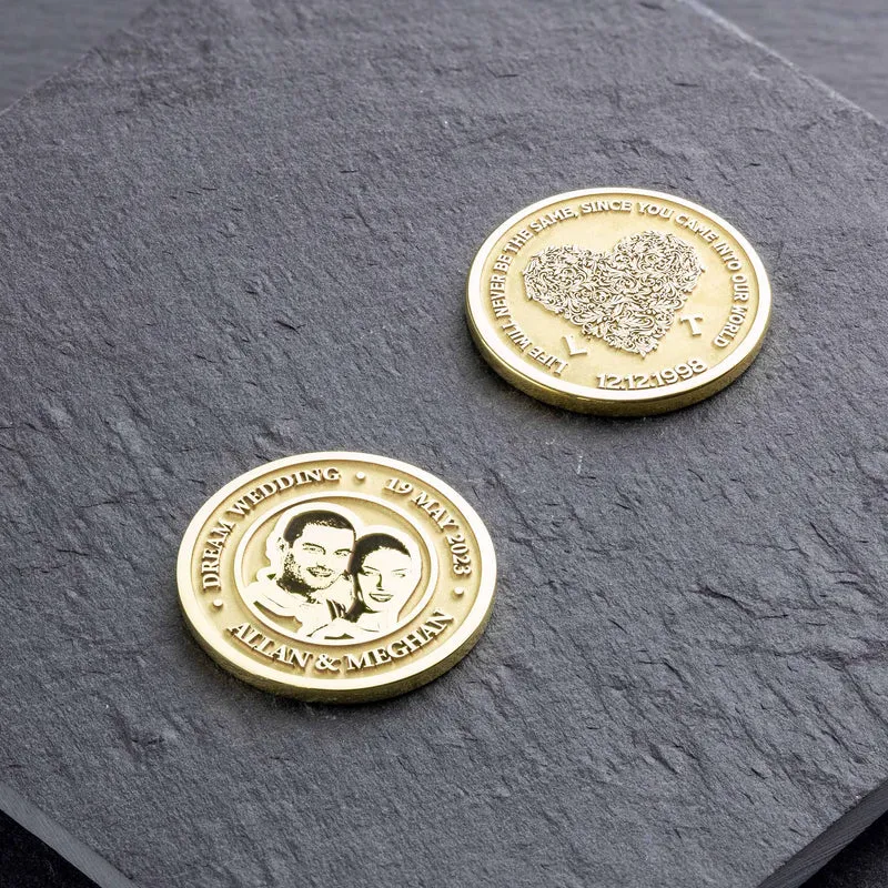 Geschenk zum Hochzeitstag: Personalisierte Gedenkmünze für Ihren Hochzeitstag