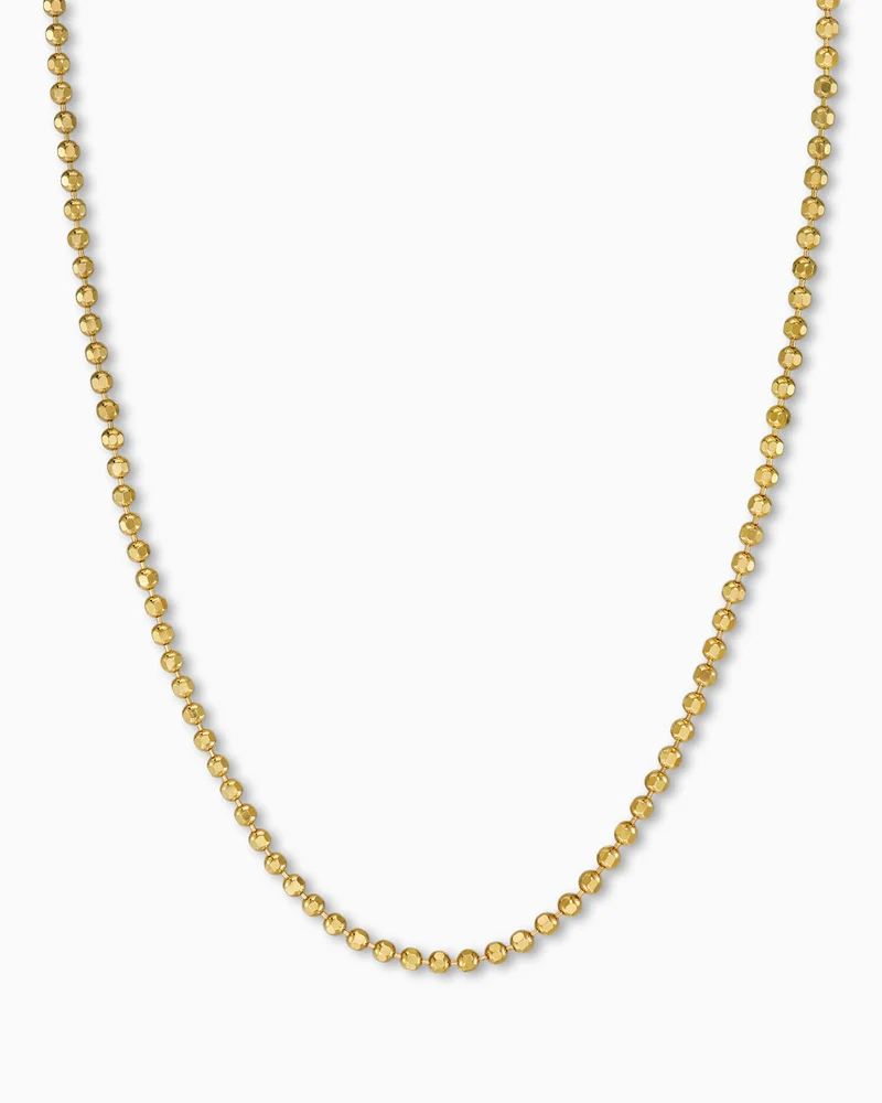 Kugelkette 925 Silber 18 Karat Vergoldet 1,20mm