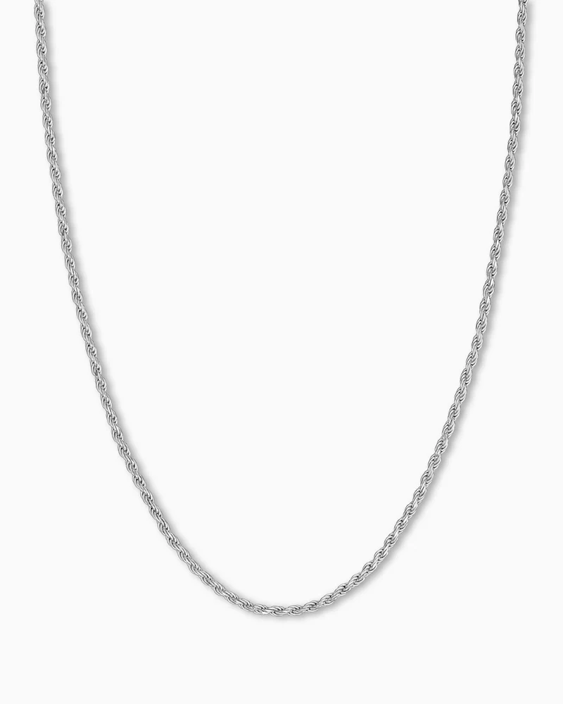Kordelkette 925 Silber Rhodiniert 1,20mm