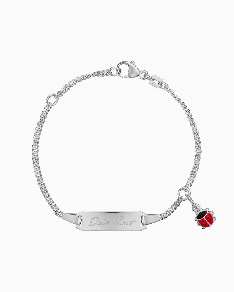 Gravurarmband Gravurplatte Marienkäfer