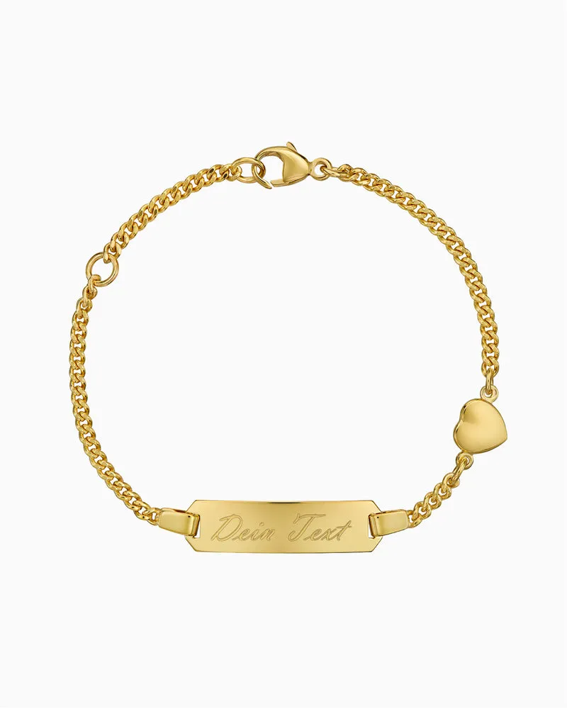 Gravurarmband Gravurplatte Herz