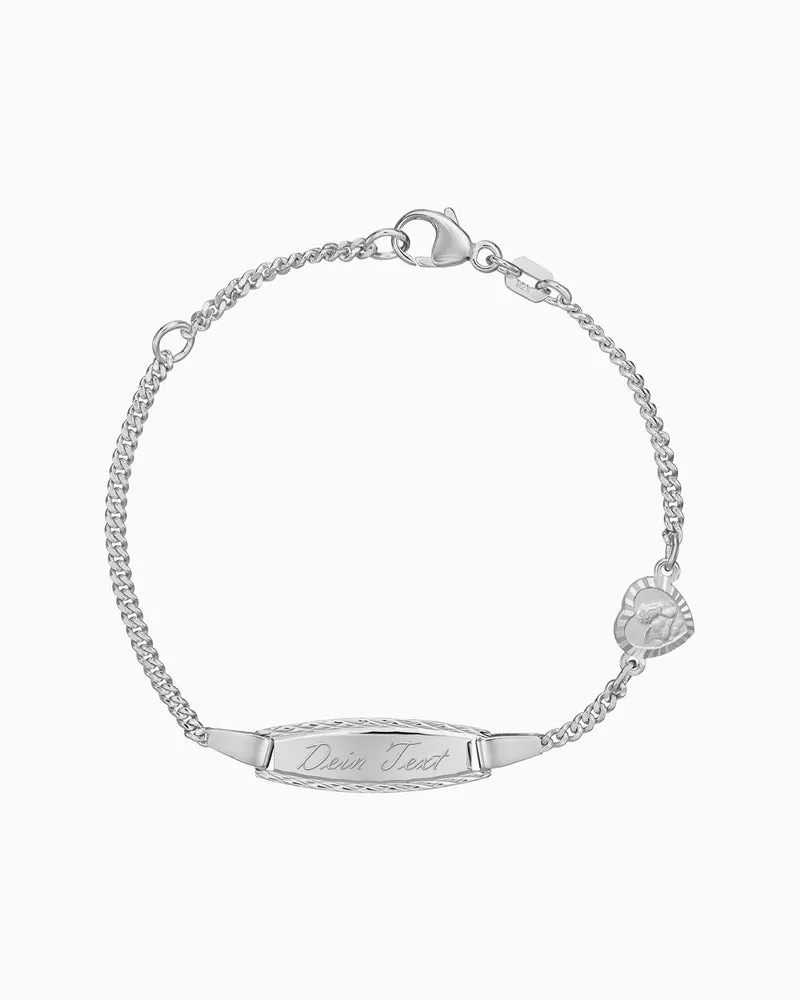 Gravurarmband Gravurplatte Schutzengel Herz