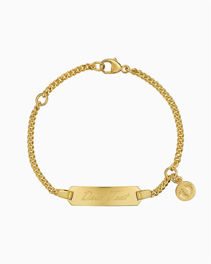 Gravurarmband Gravurplatte Babyfüße