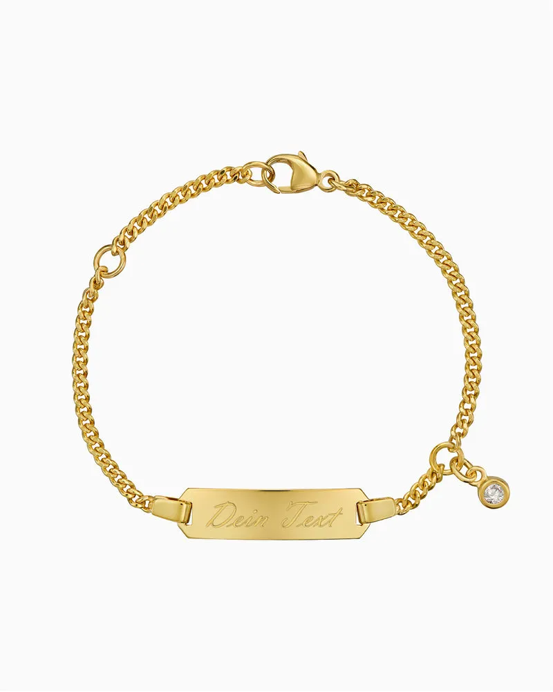 Gravurarmband Gravurplatte Zirkonia