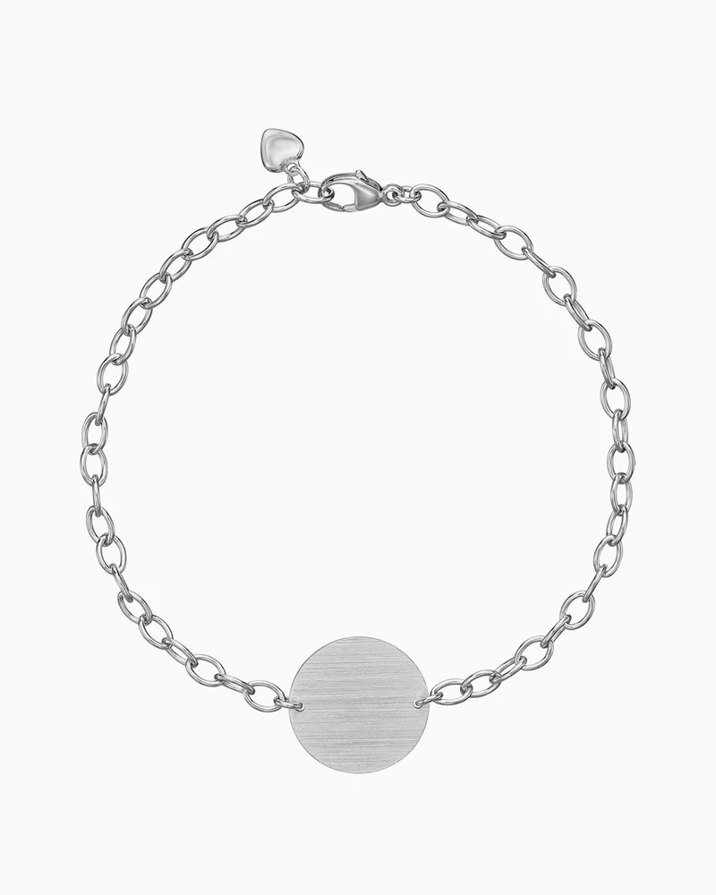 Gravurarmband Gravurplatte Rund