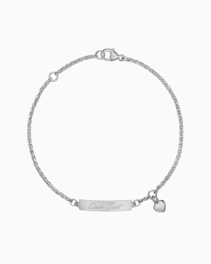 Gravurarmband Gravurplatte Herz