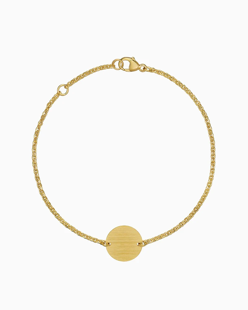 Gravurarmband Gravurplatte Rund