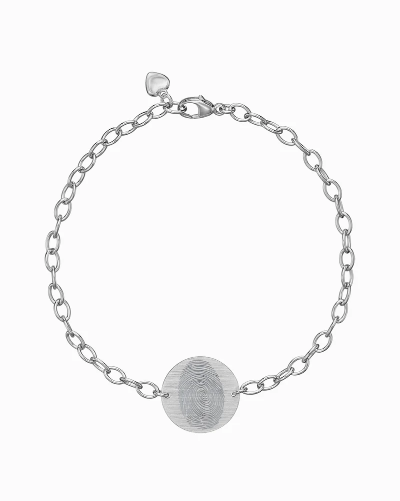 Fingerabdruck Gravurarmband Gravurplatte Rund