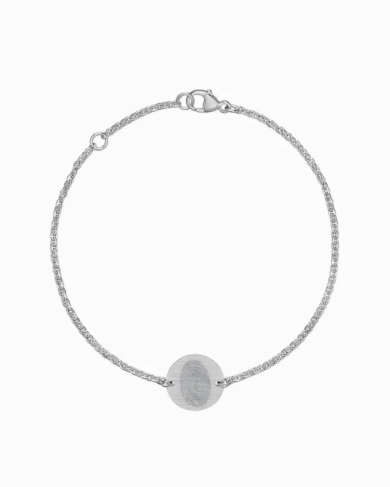 Fingerabdruck Gravurarmband Gravurplatte Rund