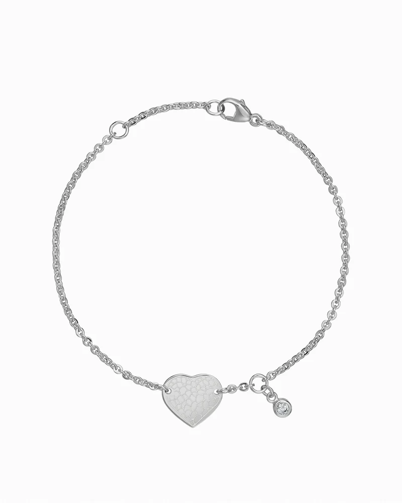 Nasenabdruck Gravurarmband Gravurplatte Herz Zirkonia