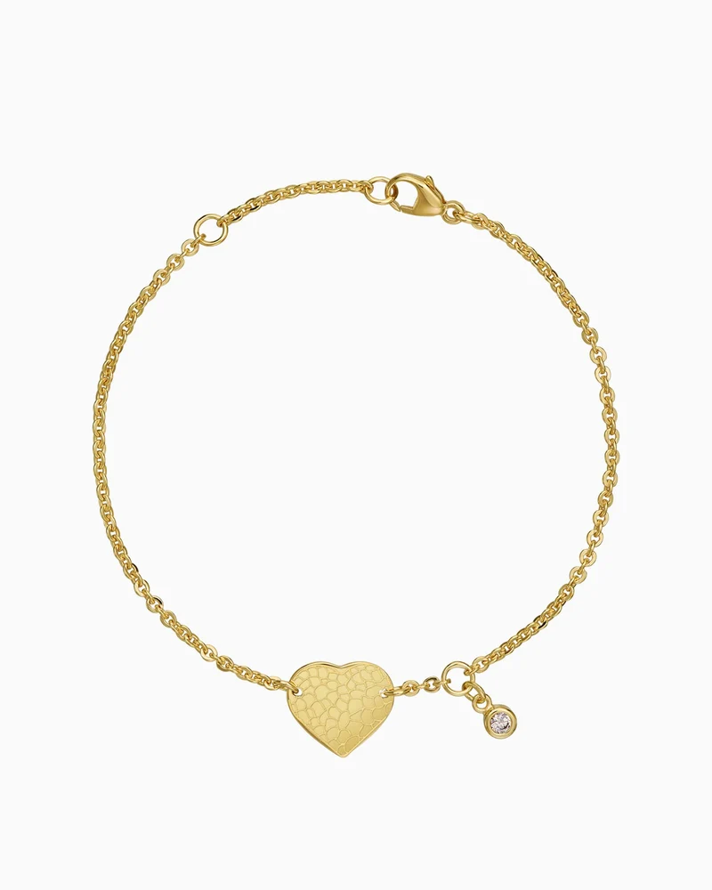 Nasenabdruck Gravurarmband Gravurplatte Herz Zirkonia