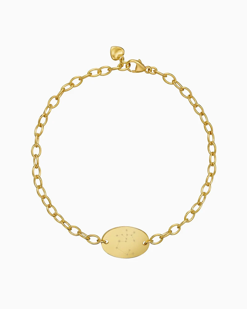 Sternzeichen Gravurarmband Gravurplatte Oval