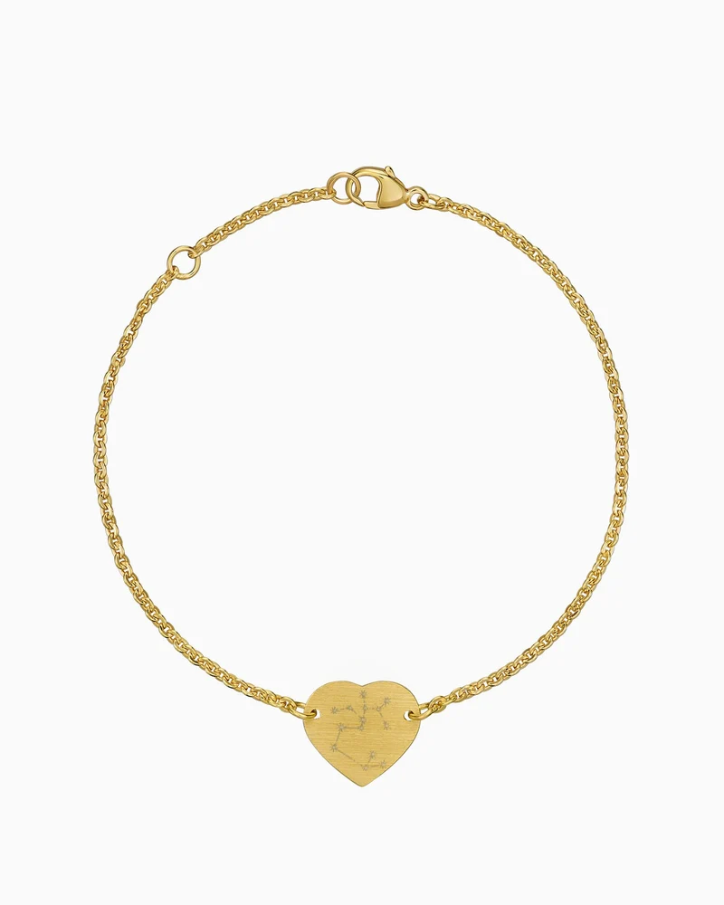 Sternzeichen Gravurarmband Gravurplatte Herz