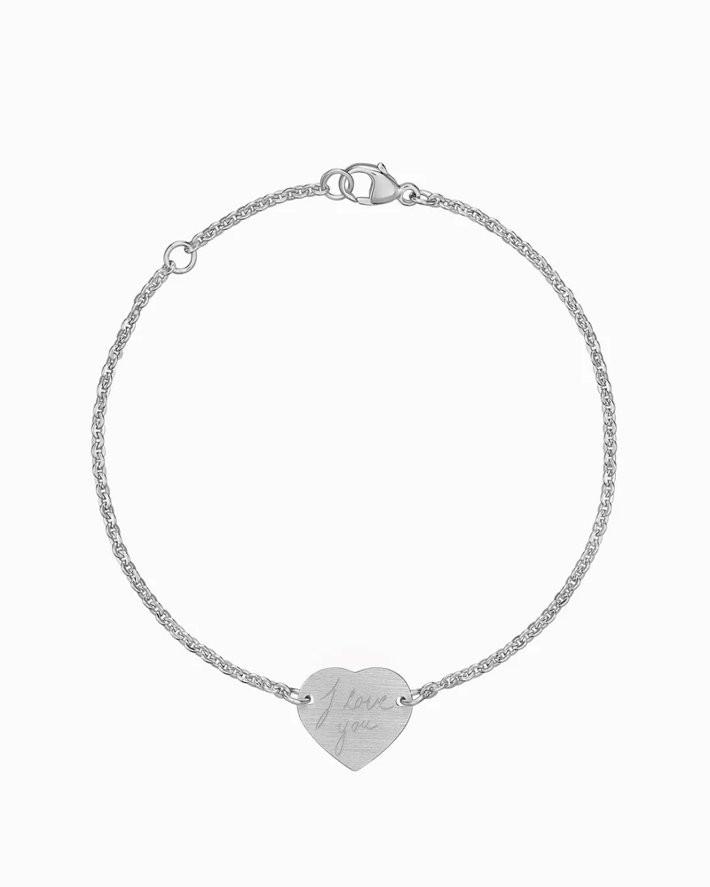 Handschrift Upload Gravurarmband Gravurplatte Herz