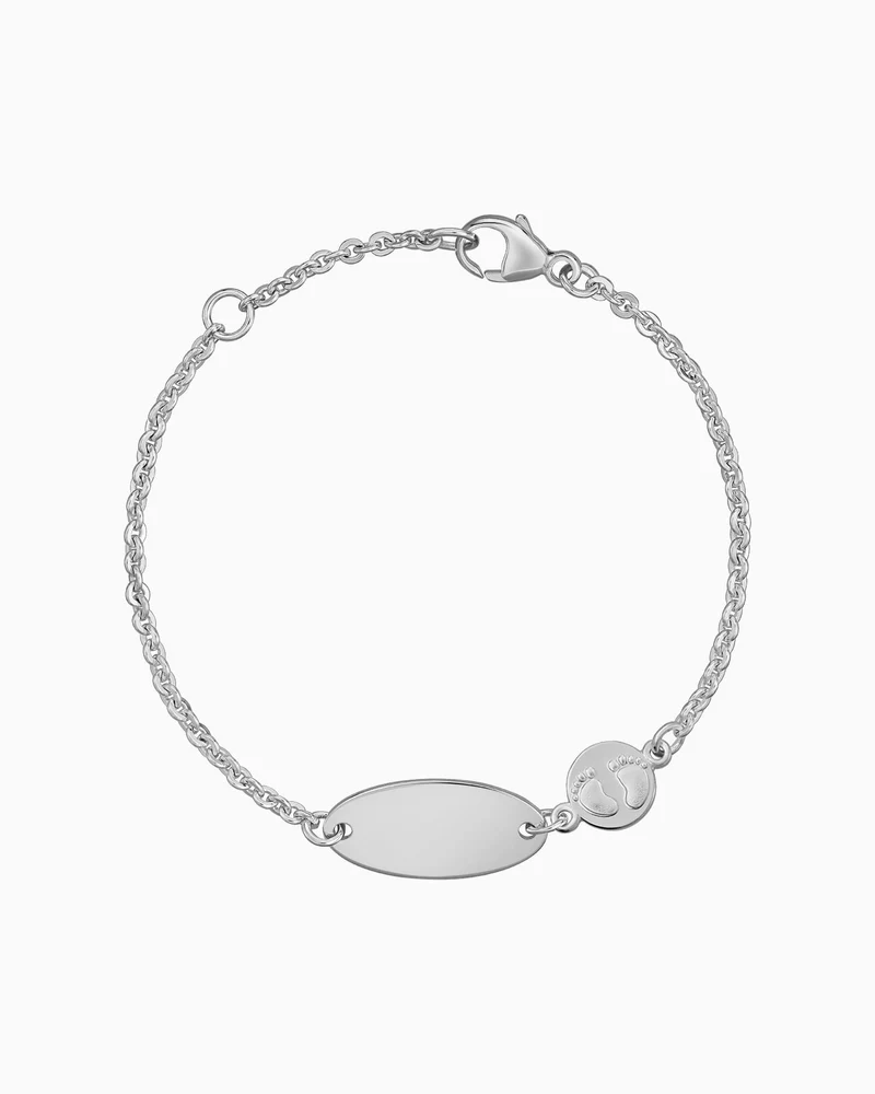 Gravurarmband Gravurplatte Babyfüße