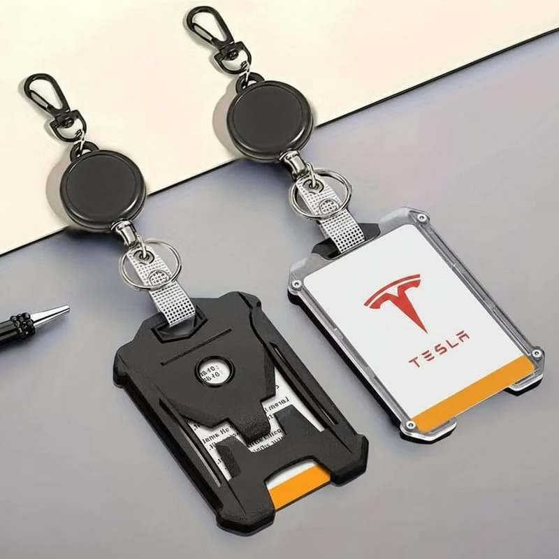 Taktischer vertikaler Ausweishalter mit Rolle – ideal für Ihren Tesla RFID-Schlüssel