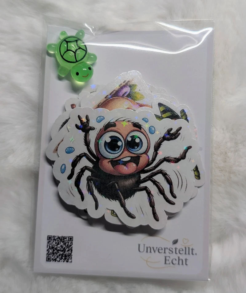 Glitzersticker Set Insekten & Spinnen – 12 Stück | Lustige Sticker mit Effekt