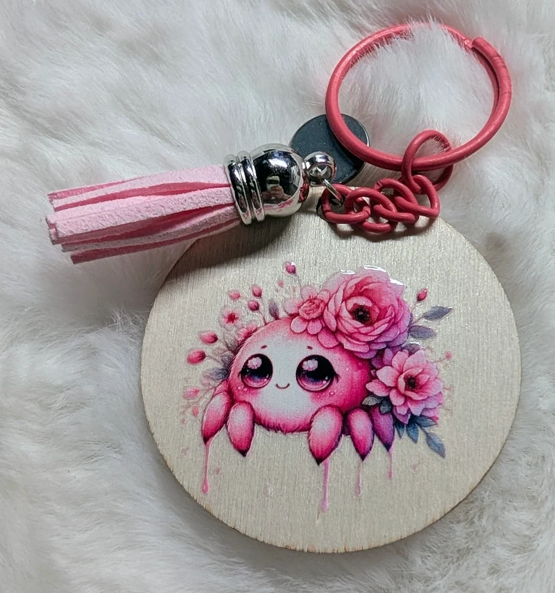 Schlüsselanhänger Spinne – kindlich & bunt ✨