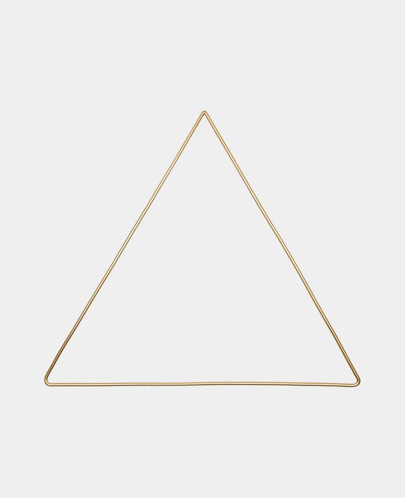 Metalldeko Dreieck, gold, 35 x 31 cm