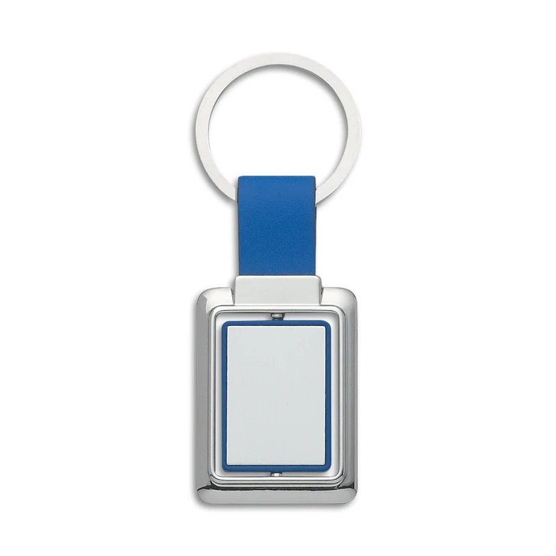 Rectangle Metal Spinner Key Ring