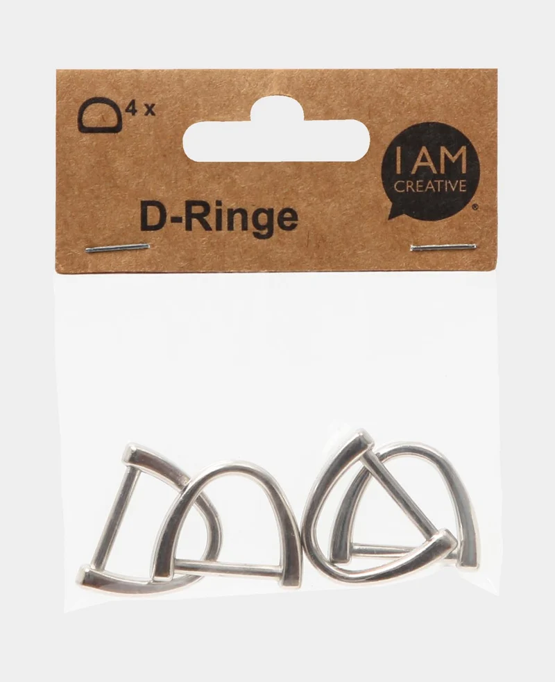D Ring, Silber, 28 x 25 mm, 4 Stk.