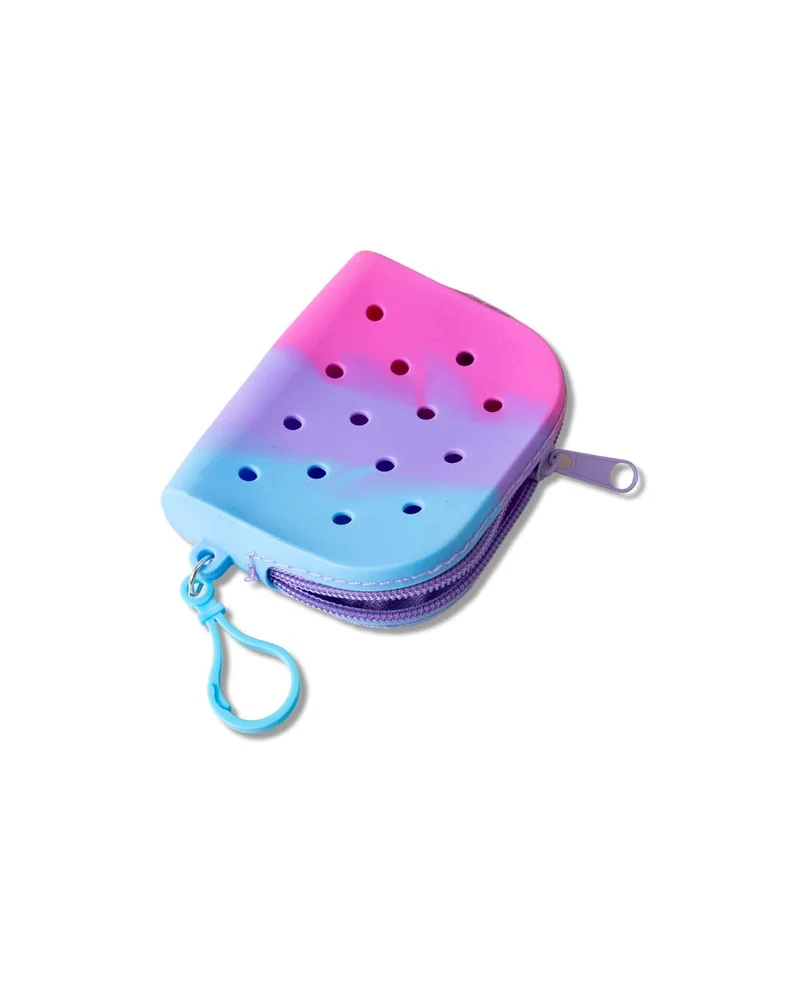 Geldbörse Regenbogen, pink/blau/ lila , 8 x 10 cm, BPA frei