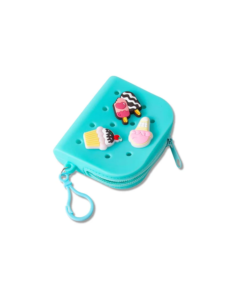 Geldbörse inkl. 3 Charms, blau, 8x10 cm, BPA frei