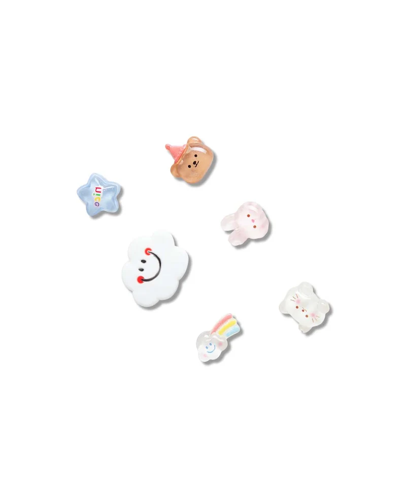 Charms,Silikon, Bären, 6 Stk., BPA frei
