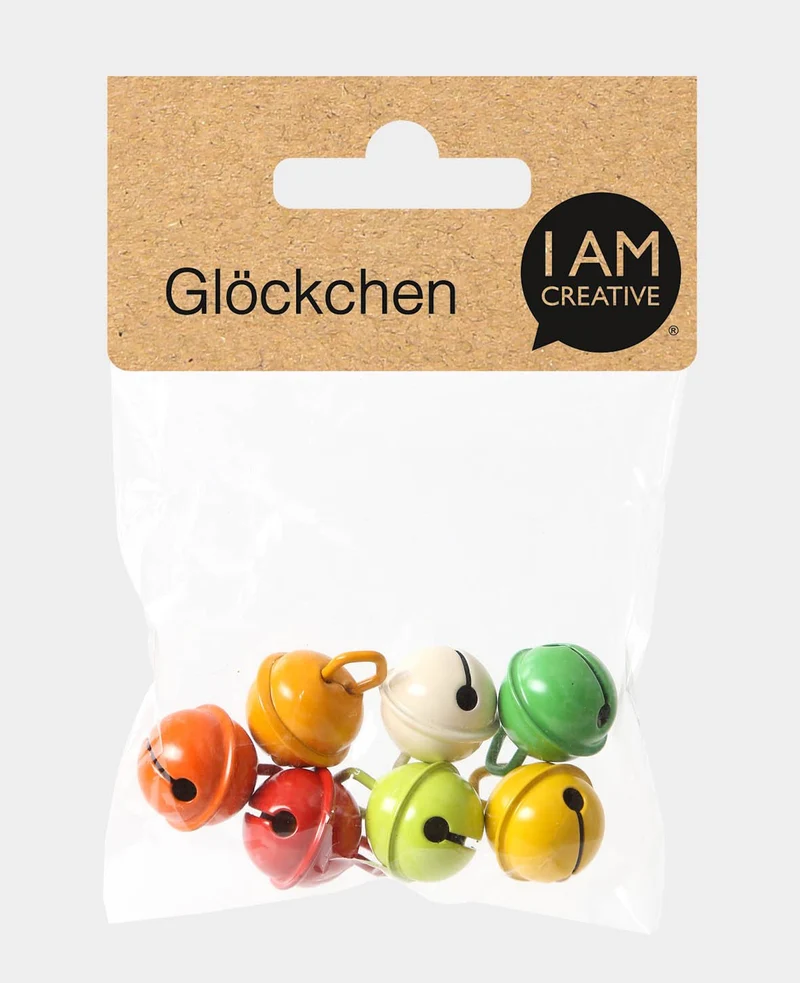 Glöckchen, Gelb, Rot & Grün ø 15 mm, 5 Stück