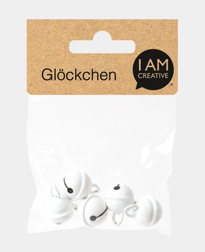 Glöckchen, Weiss ø 15 mm, 5 Stück