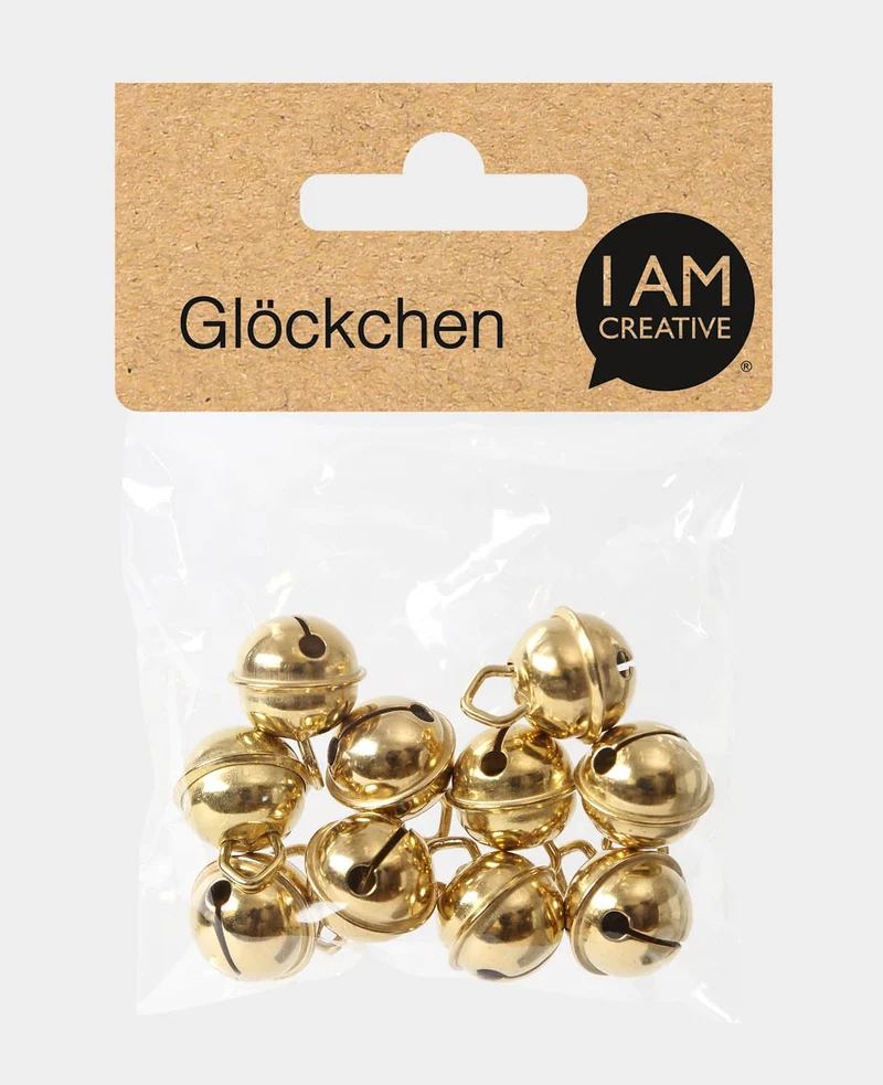 Glöckchen Gold ø 15 mm, 10 Stück