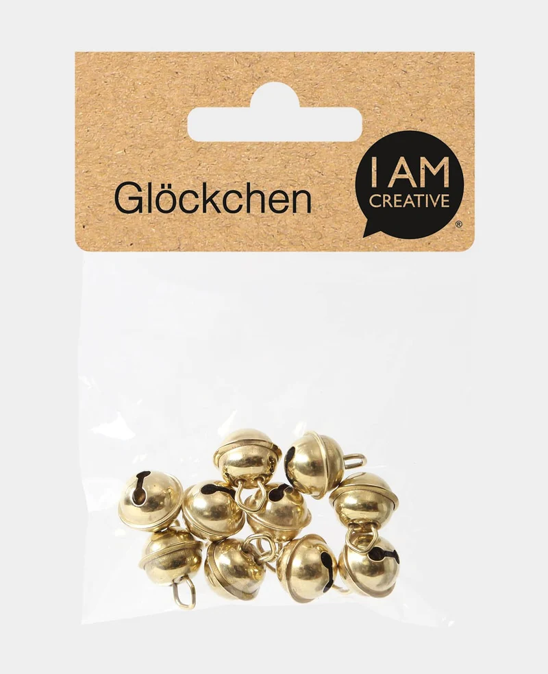 Glöckchen Gold, ø 11 mm, 10 Stück