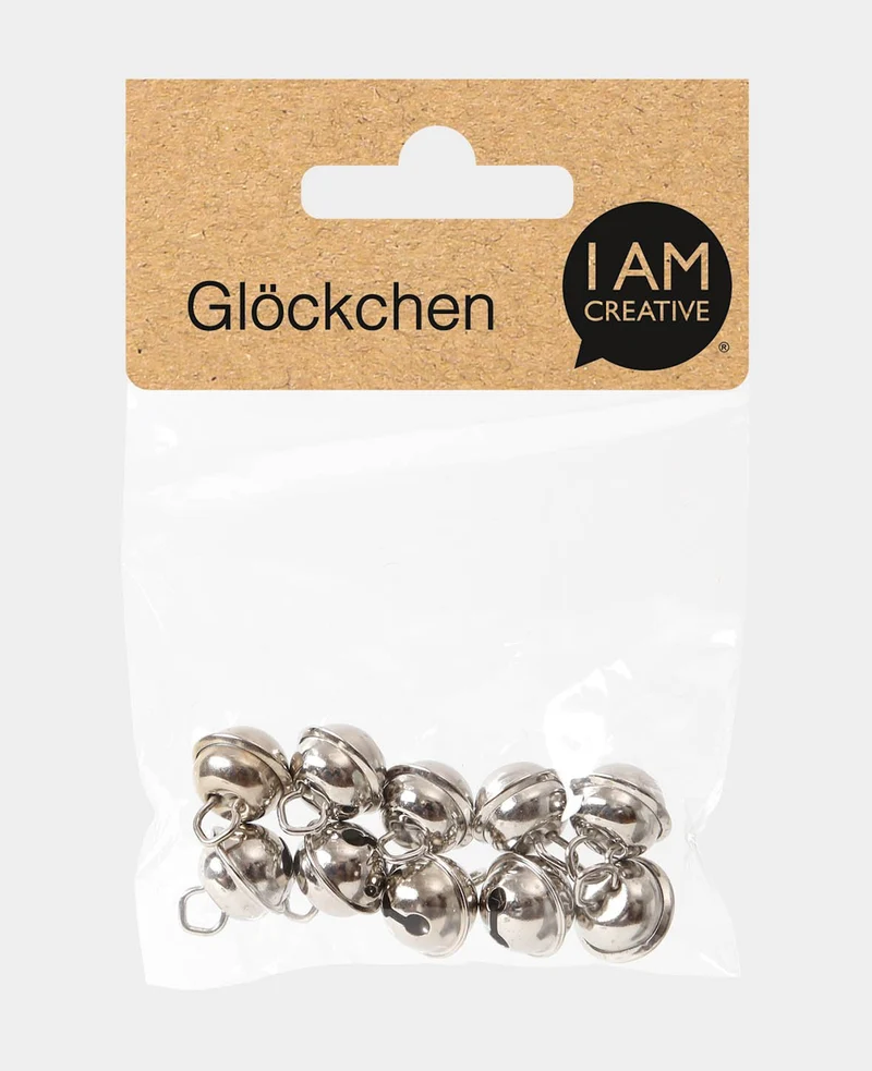 Glöckchen Silber, ø 11 mm, 10 Stück