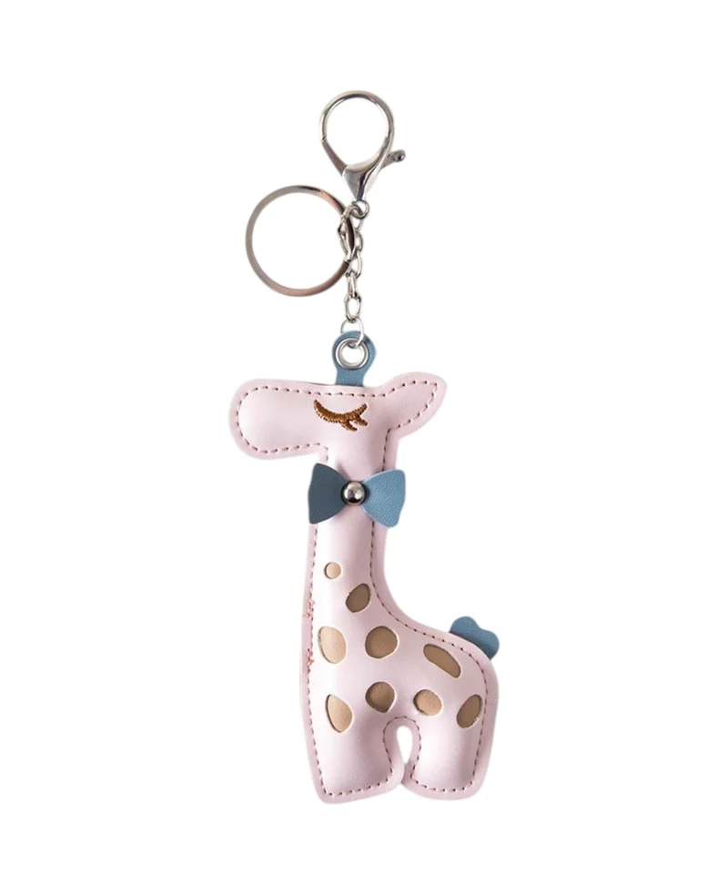 Taschenanhänger Giraffe, Rosa, 6×12.5 cm