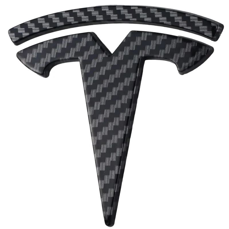 Tesla Emblem Overlay | Carbon Fiber