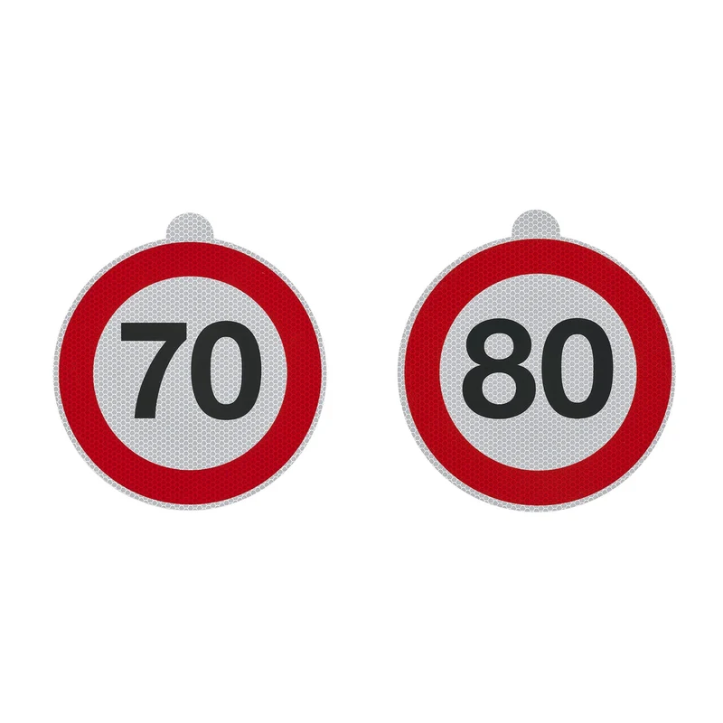 ProPlus Geschwindigkeitsaufkleber Italien 70 + 80 km/h Set für Anhänger & Wohnwagen