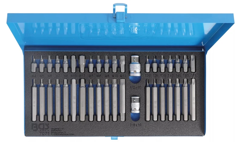 BGS 7071 Bitsatz Vielzahn (XZN) T-Profil (Torx) und Innensechskant Bits 40teilig