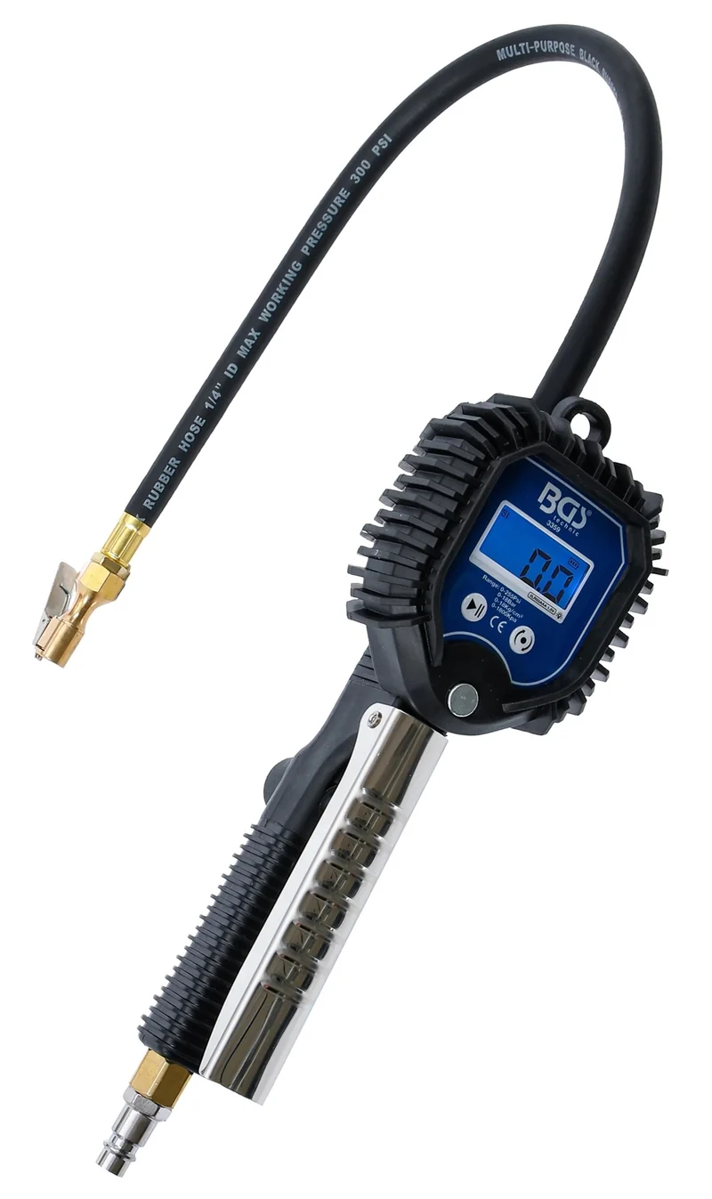 BGS 3359 Druckluft Reifenfüllpistole Reifenfüller Messgerät digital 0 - 16 bar